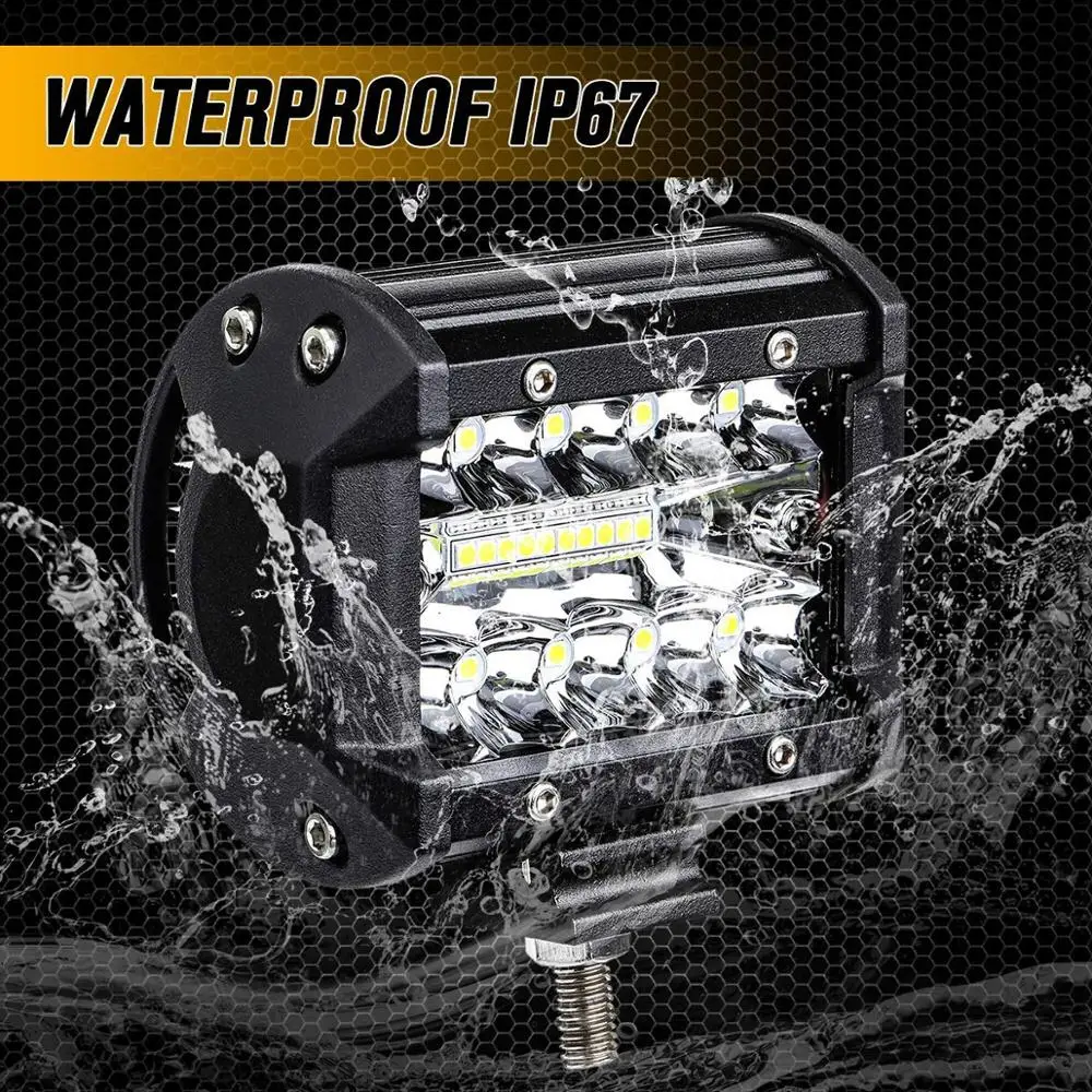 60 Вт 4 дюйма 20 светодиодный Водонепроницаемый рабочий светильник баров пятно