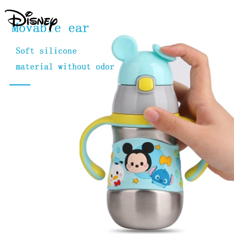 Дисней детская чашка из нержавеющей стали для питья Студенческая с соломинкой