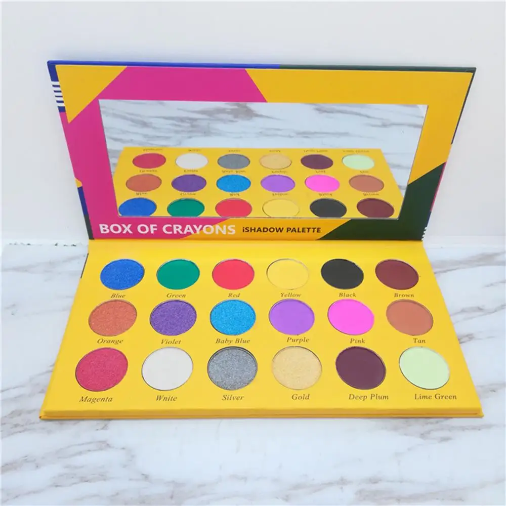 Макияж Палитра теней для век коробка мелков ishadow 18 цветов crayola водостойкие