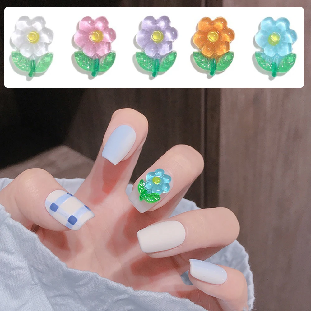 

Fashion Colorful 3D Nail Art Decoration Shiny Crystal Flower Candy Color Nail Jewelry Ornament Styling Manicure Accessories