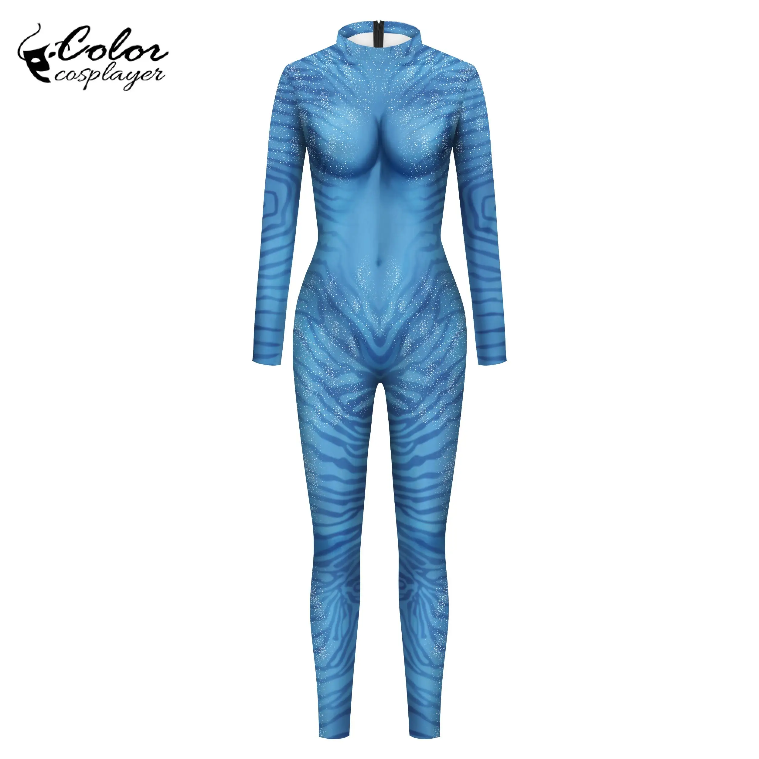 Женский комбинезон с длинным рукавом цифровым 3D-принтом