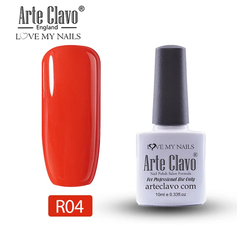 R04 Arte Clavo 10 мл Гель-лак для ногтей Гель-лак краска Lasting Hybrid Nails художественный Гель-лак для ногтей для маникюра Гель-лак праймер верхнее покрытие - Цвет: R04