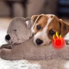 Игрушка для собак, нагревательная плюшевая игрушка для тренировки домашних животных, Успокаивающая плюшевая кукла с сердцебиением, для сна умных собак, кошек