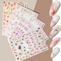 2020 new 3d nail art stickers bohemia blooming cloud image nails stickers for nails sticker decorations manicure z0345