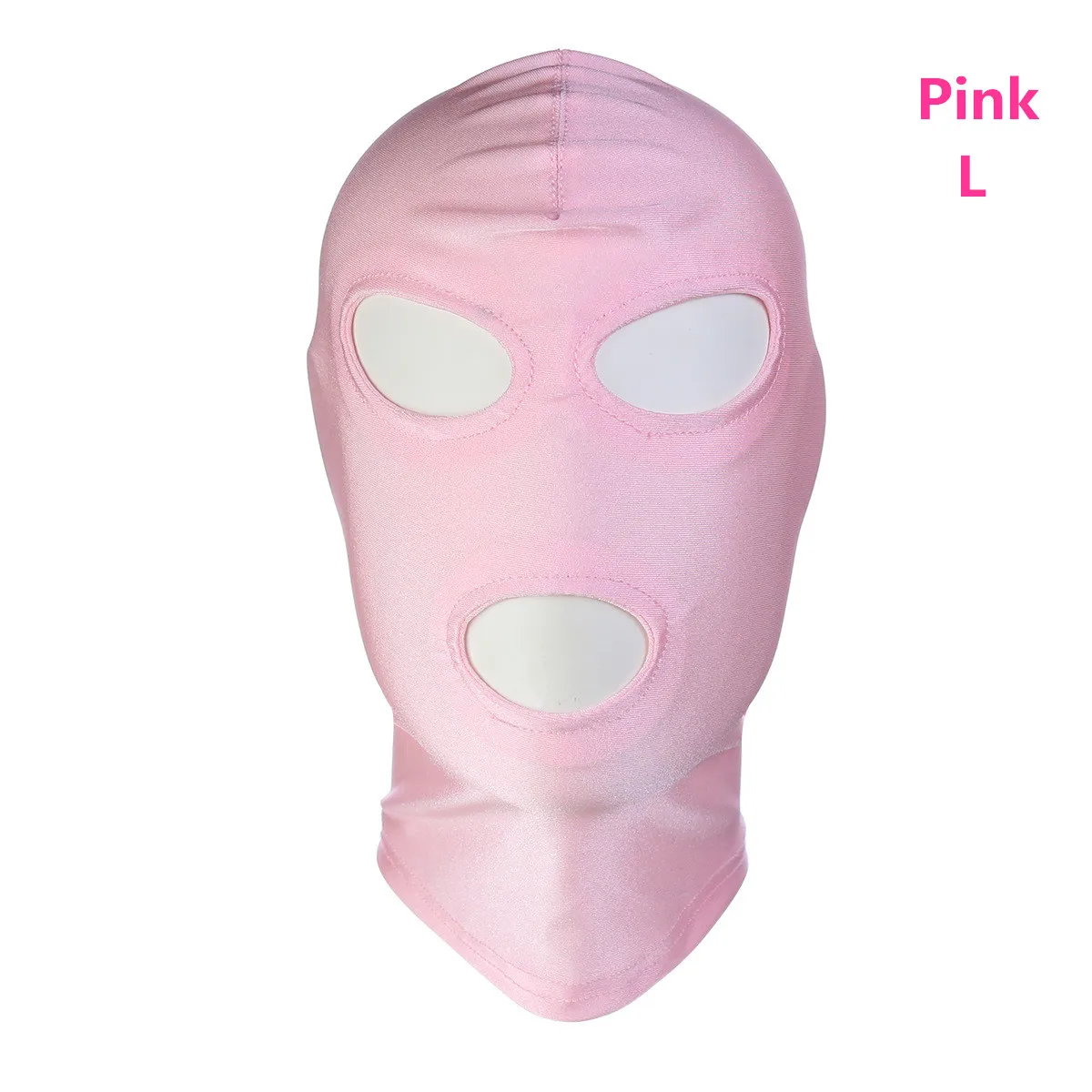 Sexy Costumes of High Elastic Breathable Pink Nylon Headpiece Hood Mask with Open Mouth for Men Women Fetish Bdsm Party | Тематическая