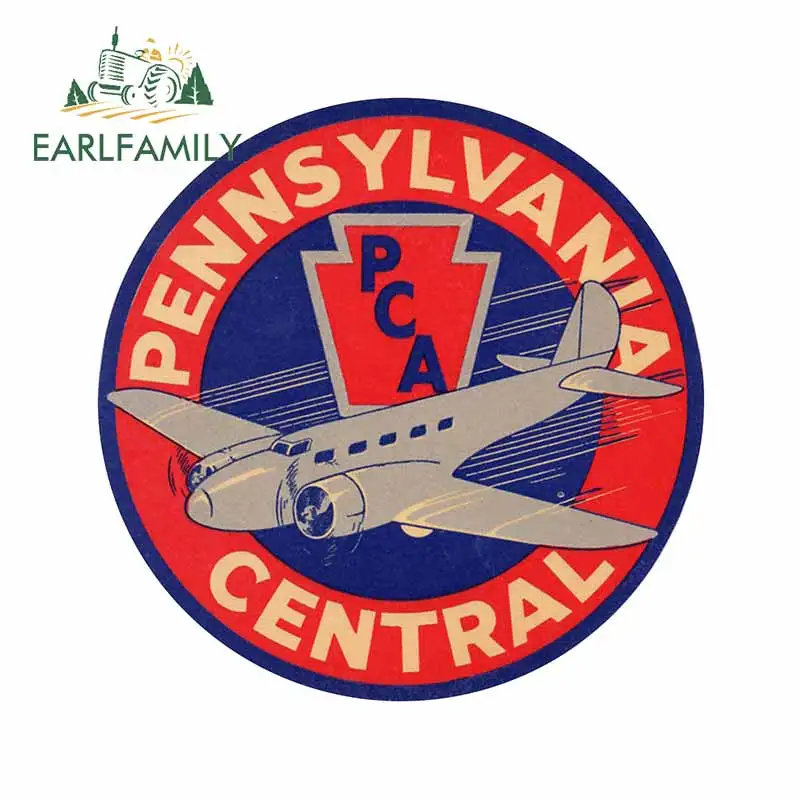 EARLFAMILY 13 см x 13 см для Пенсильвания, центральные авиакомпании, наклейка на багаж, окно автомобиля, багажник, ноутбук, наклейка на стену, наклейка s Graphics
