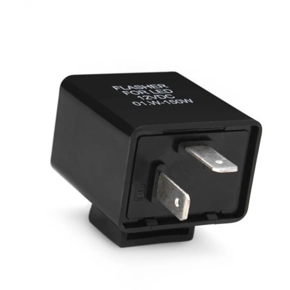 Новый черный Flasher релейный светодиодный резистор 2 PIN 12V Fix Flash Rate Part|Переключатели
