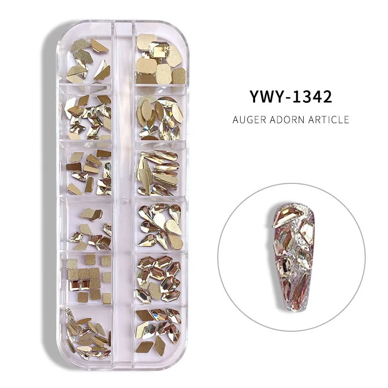 

New 3d Glitter Nail Beauty Multi-Size Nail Rhinestones 3d Crystal Ab Diy Nail Art Decorations Crystal Diamond Gem