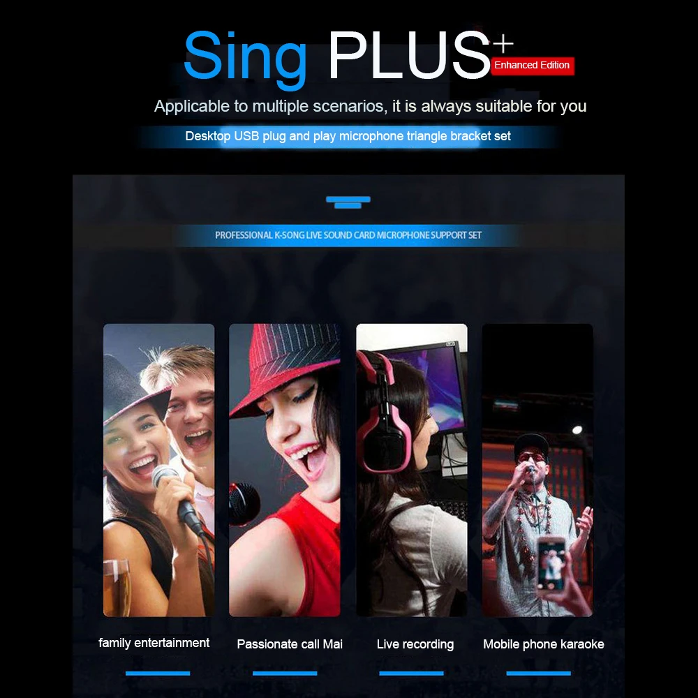 

Portable USB Desktop Microphone Computer Live Condenser Microphone Gaming Voice Microphone