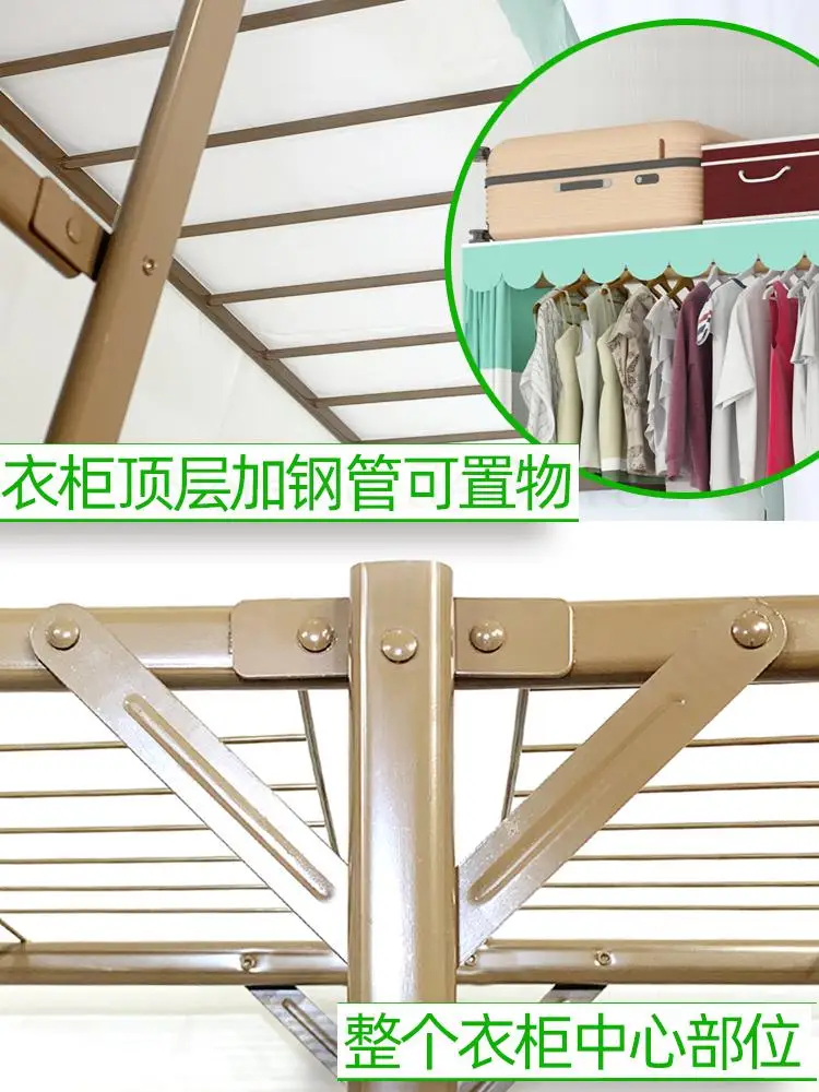 Простой Тканевый шкаф для гардероба складная установка свободная сборка ткани