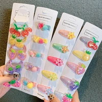 510pcsset baby girls fruit sequin princess shiny colorful hair clips sweet headwear hair accessories hairpins barretts