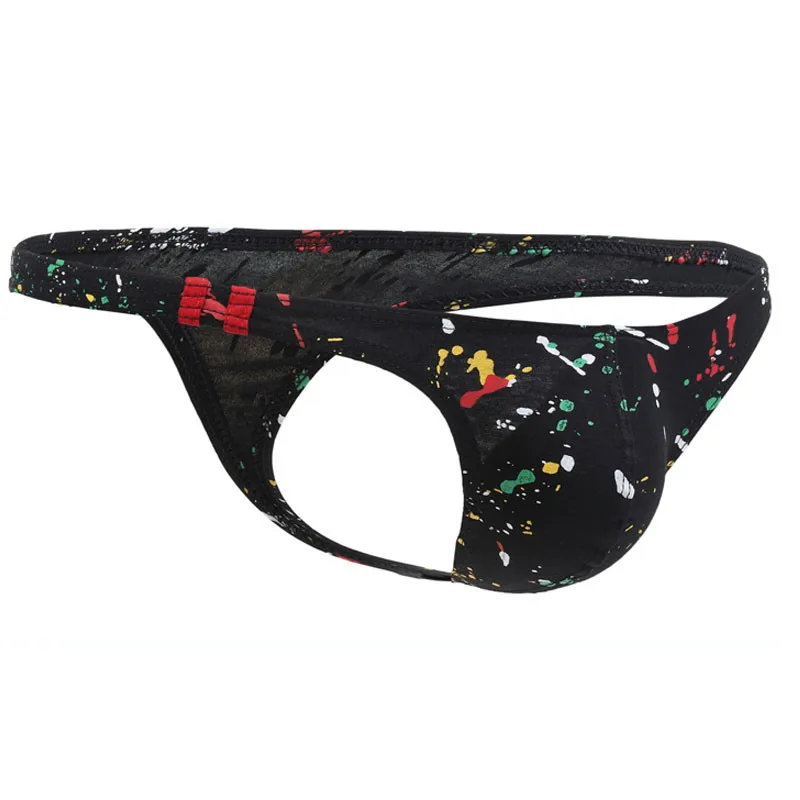 

Трусы-танга мужские с низкой посадкой, пикантное нижнее белье, шорты, шорты, короткие дышащие, с мешочком