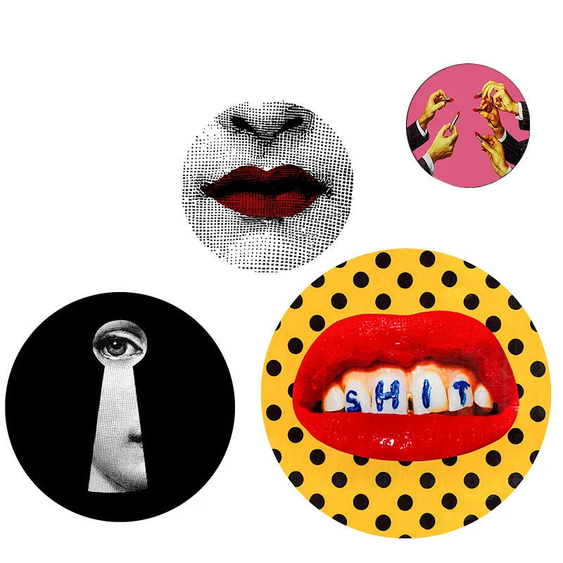 Миланский итальянский дизайнер женские тарелки с черепами узор обои разделенные