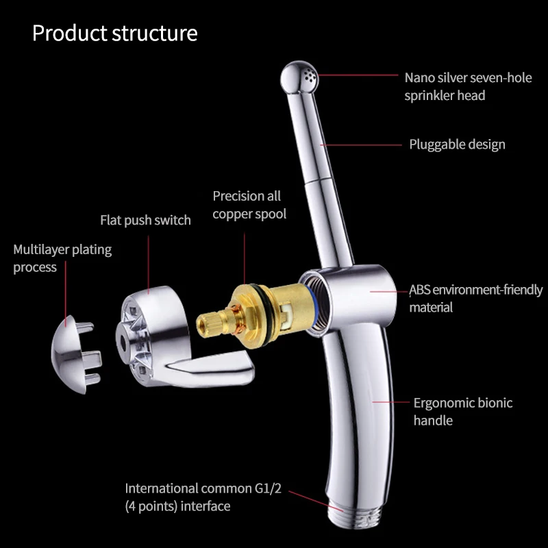 Портативный распылитель для биде ручной смеситель унитаза кран регулируемый душ