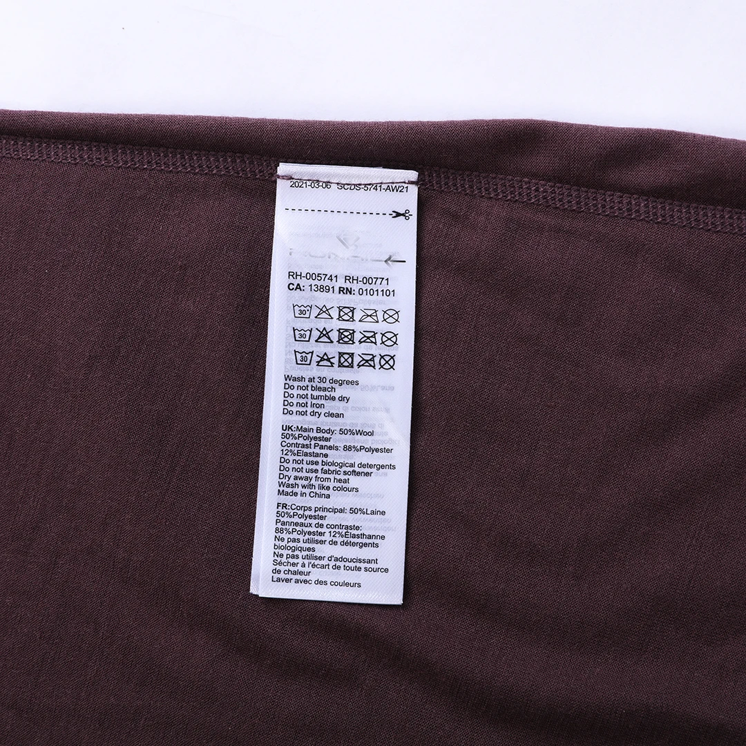 Женская приталенная рубашка из мериносовой шерсти с длинным рукавом базовый