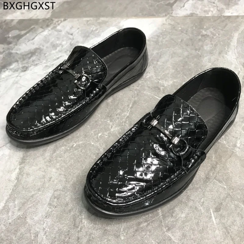 

Black Mens Loafers Shoes Luxury Designer Slip on Shoes Men Fashion Leather Casual Shoes for Man 2022 Sapato Masculino Chaussure