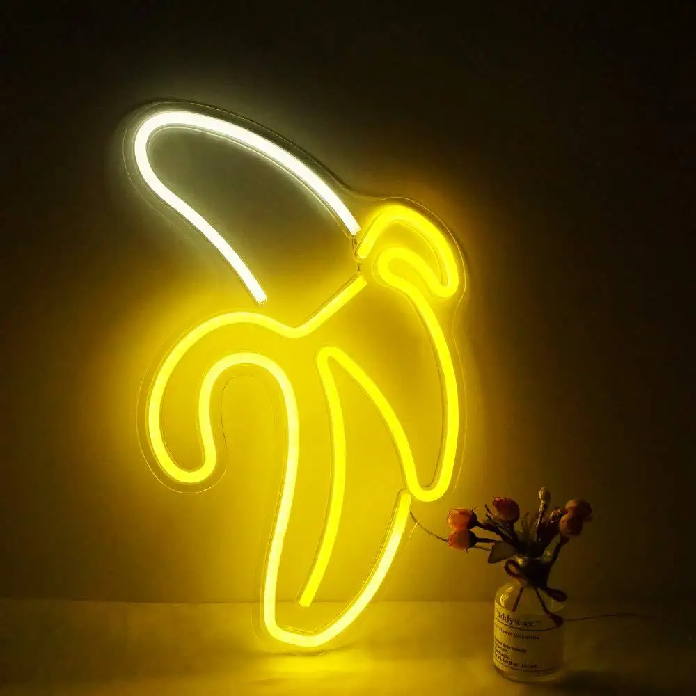 

Party Hanging Usb Decor Bedroom For Home Powered Banana Led Neon