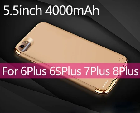 For 6 6S 7 8 plus Тонкий Ультратонкий чехол для батареи телефона для iphone 6 6s 7 8 3500 mAh/4000 mAh банк питания резервного копирования зарядное устройство чехол для iphone 6 6s 7 8 Plus - Цвет: For 6 6S 7 8 plus