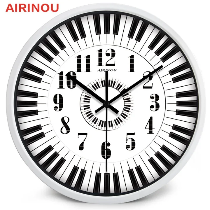 Новые Настенные Часы для музыкальной комнаты без тикания|Настенные часы| |