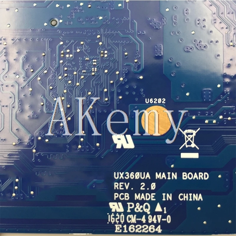 

Akemy Top configuration Laptop Motherboard For Asus Q324UAK Q324UA Q324U UX360UA Mainboard 60NB0C00-MB8000 16GB RAM I7-7500 CPU