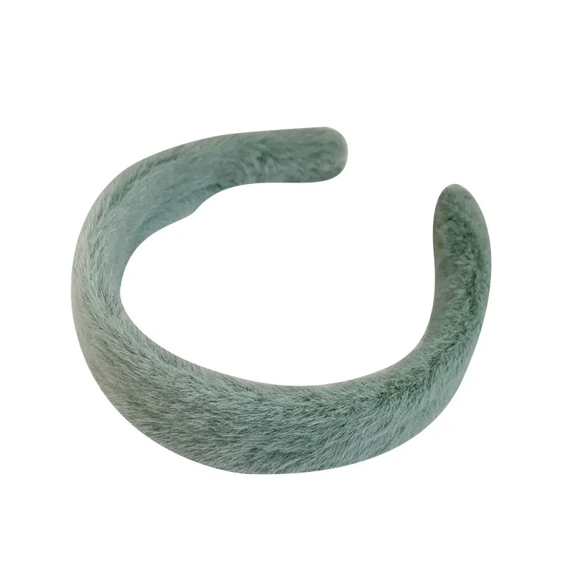 Повязка на голову из искусственного меха в Корейском стиле широкий пушистый