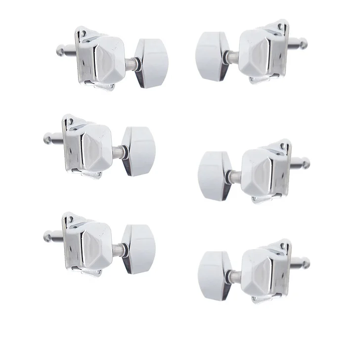 

6 piece kit for grant guitar string pegs Sockets Screw mechanical Guitar Tuning Pegs Tuner (Silver)