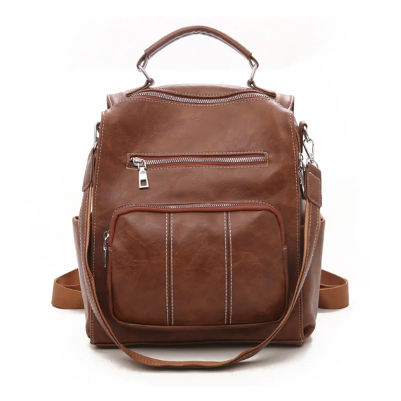 

New Large Capacity Women Backpack 2021 Fashion Designer Casual Zipper Bags For Ladies Female Shoulder Bag
