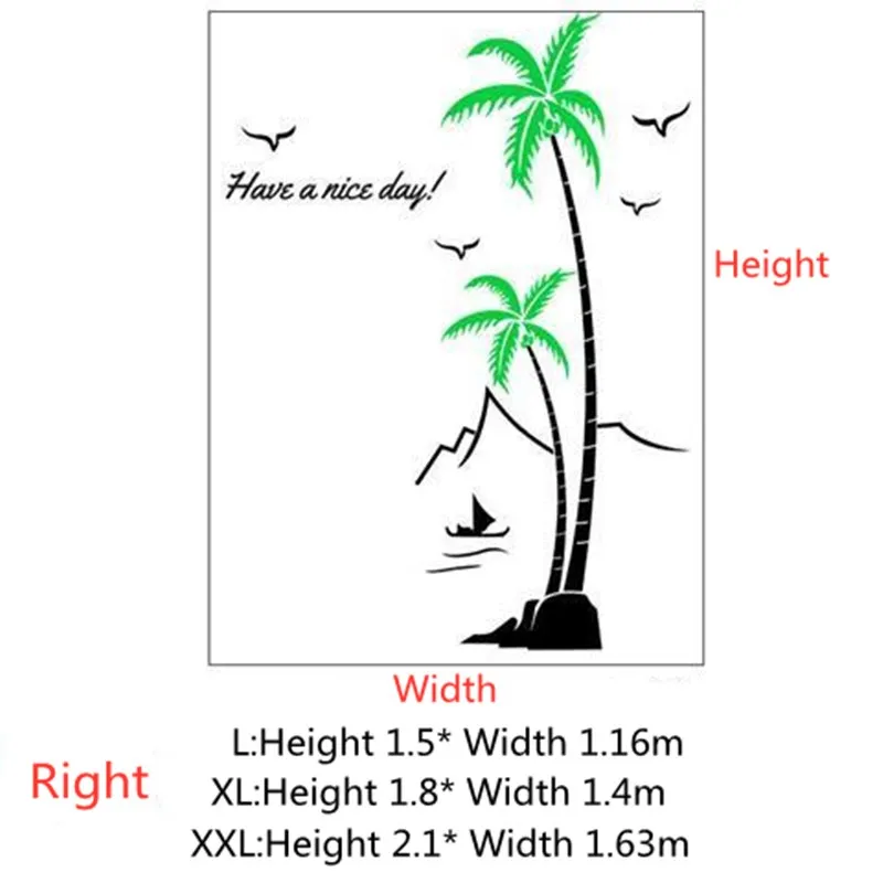 

3D Acrylic Wall Stickers Coconut Tree Decals For TV Background Decor 1 Piece DIY Wall Decals Living Room Wallpaper Home Decor