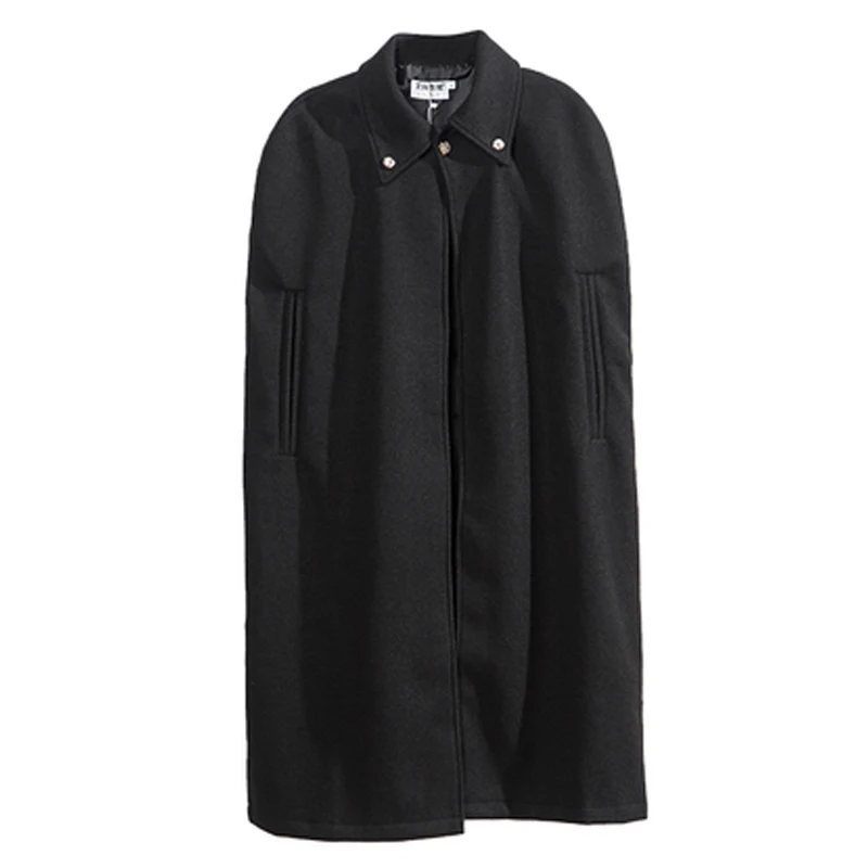 Накидка Мужская зимняя в стиле II длинная Праздничная накидка ярко красного цвета