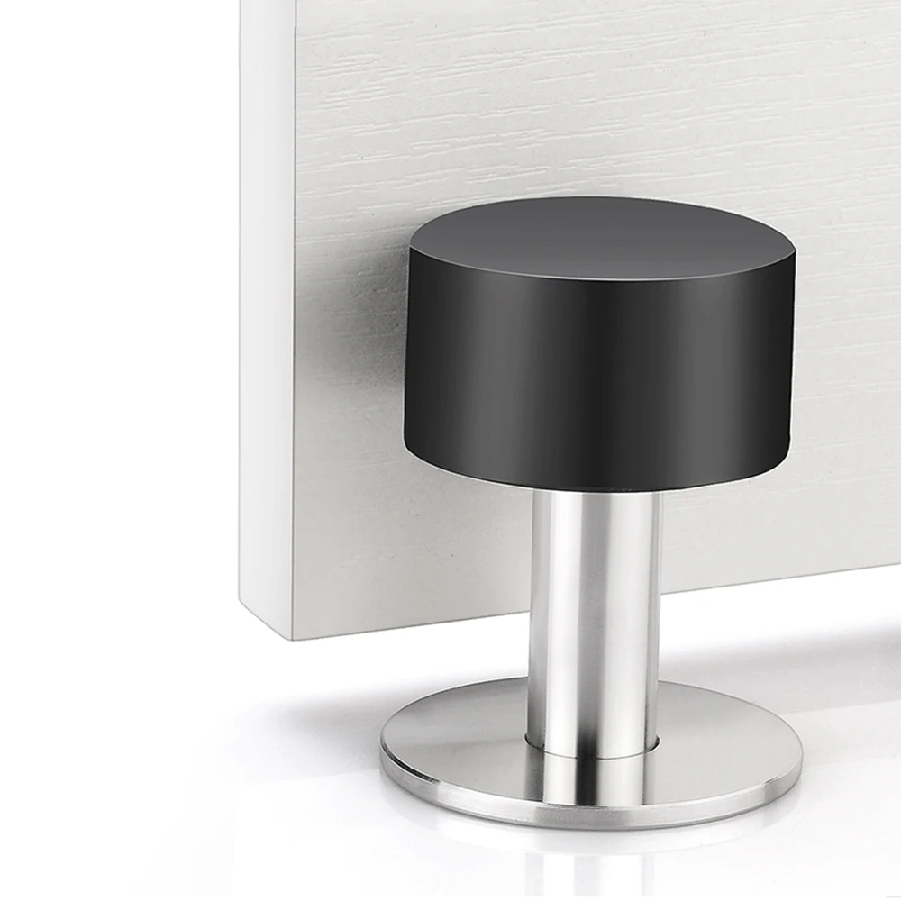 

Stainless Steel Punch-free Door Stopper Silent Sticker Door Holders Self Adhesive Wall Protectors Doorstop 40-100mm Door Stops