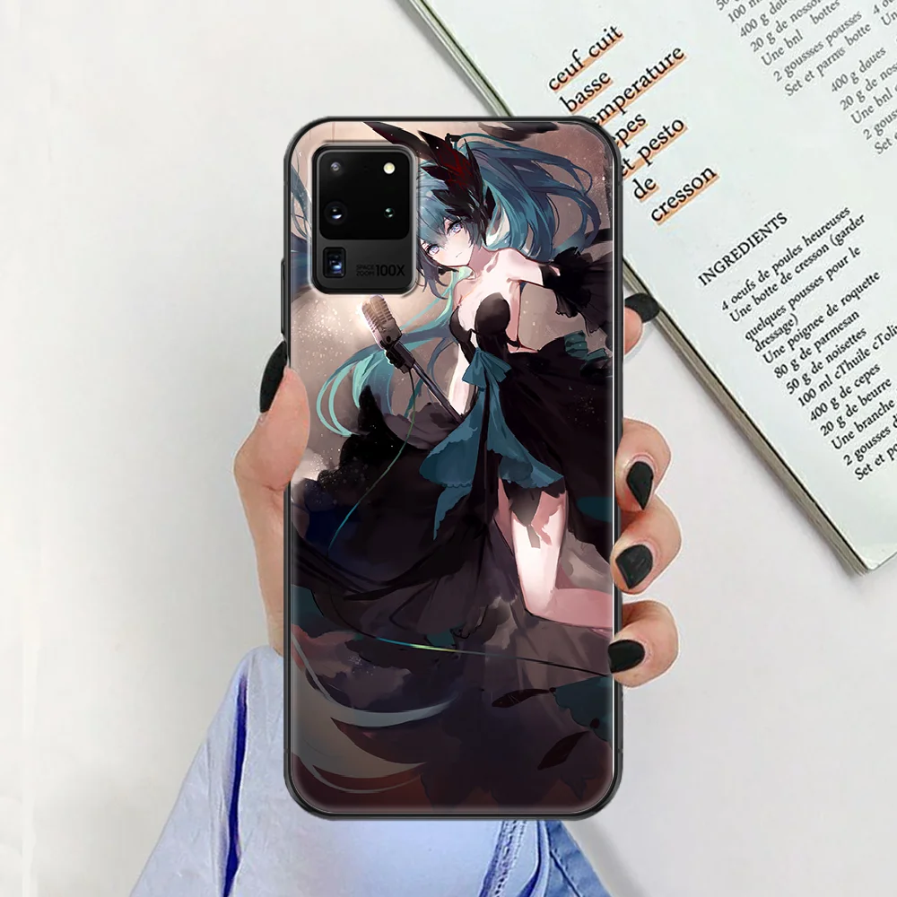 

Cute Miku Girl Hatsune Phone case For Samsung Galaxy Note 4 8 9 10 20 S8 S9 S10 S10E S20 Plus UITRA Ultra black 3D coque trend