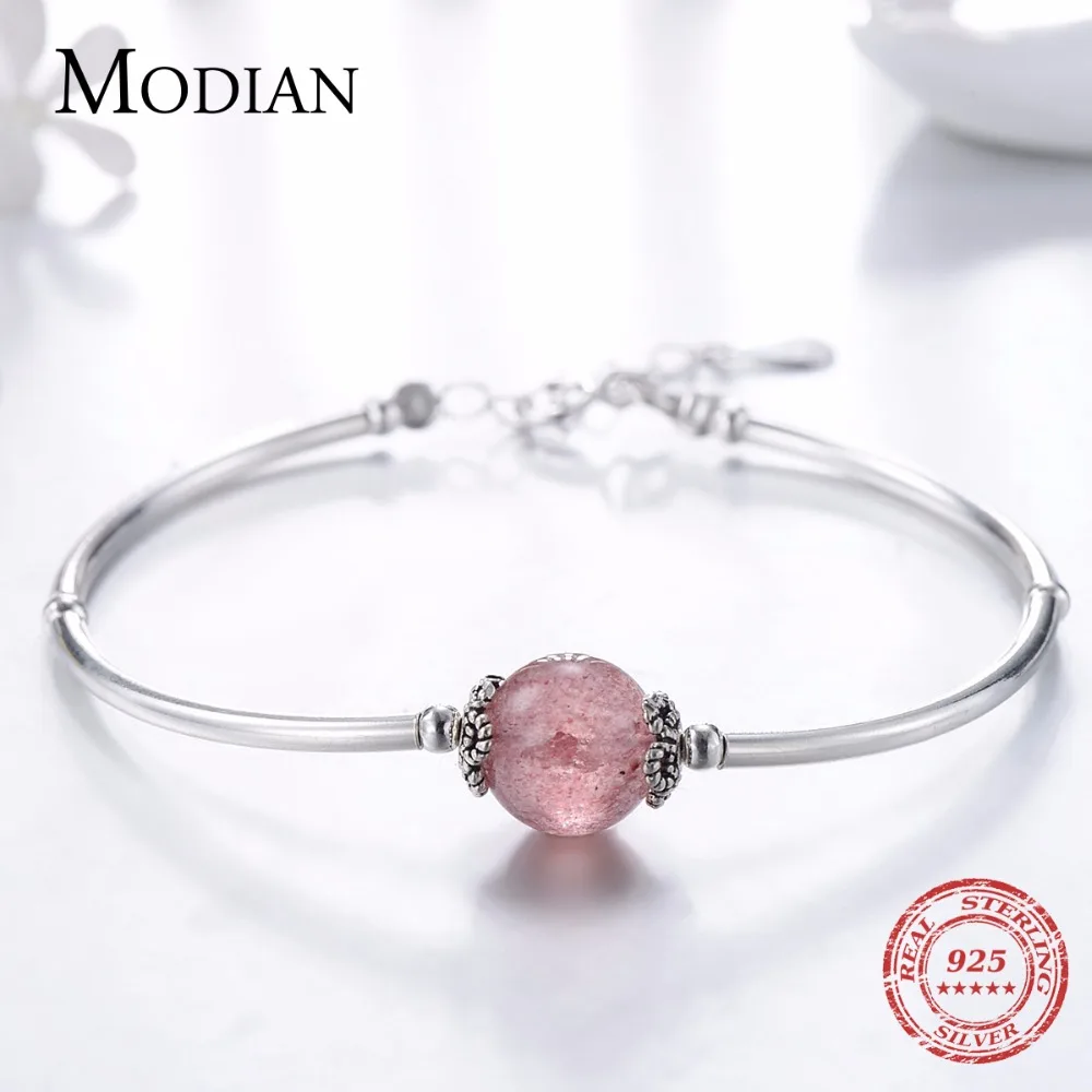 Modian 925 стерлингового серебра специальный розового цвета с украшением в виде