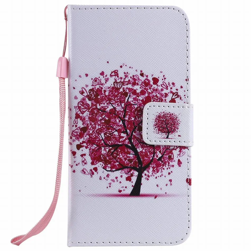 Colored Tree Роспись Флип кожаный чехол для samsung Galaxy A3 A5 A6 плюс A7 A8 A9 J2 Core J7 J8 J330 J530 прочные телефонные чехлы с P06F - Цвет: Colored Tree