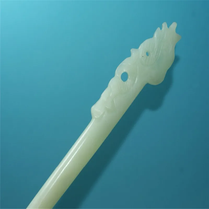 Китайская шпилька для волос из старого нефрита изысканная с Фениксом|hairpin|hairpin hair