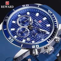 reward blue silicone strap quartz mens sport wrist watches military top brand luxury design racing bezel male clock waterproof