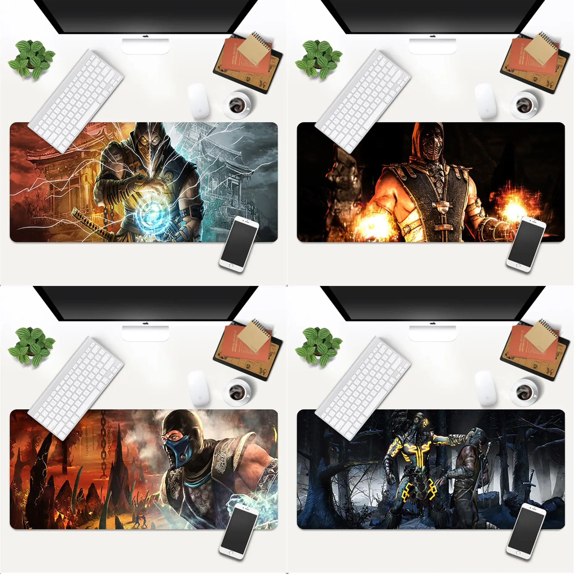 

Нескользящий игровой коврик MaiYaCa для ПК Mortal Kombat, коврик для мыши, игровой коврик для мыши, большой коврик Deak 700x300 мм для overwatch/cs go