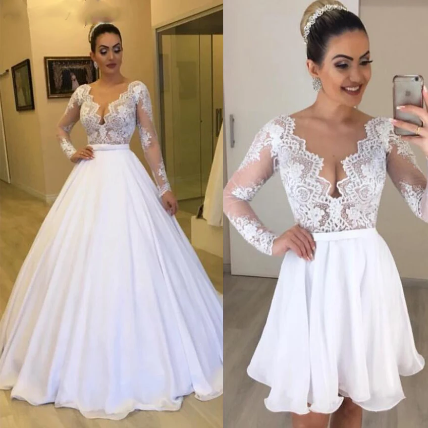 Кружевное белое свадебное платье принцессы 2 предмета ТРАПЕЦИЕВИДНОЕ