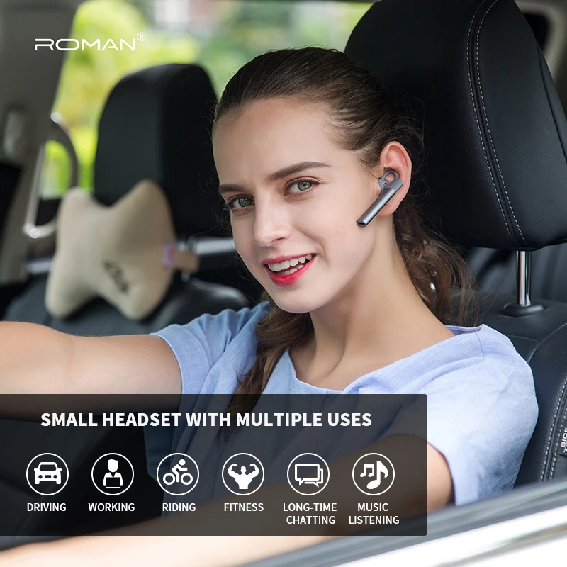 Roman R701 Bluetooth наушники в ухо одна гарнитура наушник с микрофоном для iPhone XiaoMi