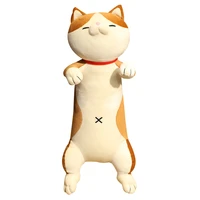 hot 60 120cm cute shiba inu lucky cat strip fill animal plush toy pillow fashion akita inu cat pillow holiday gift for kids