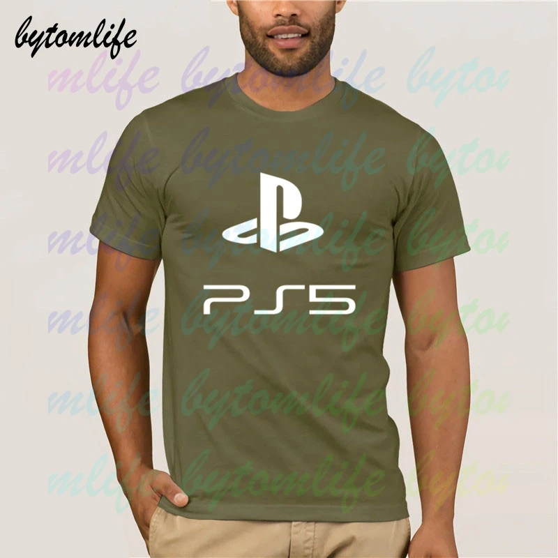 PS5 Playstation 5 футболка Летняя черная с принтом популярная хлопковая Футболка