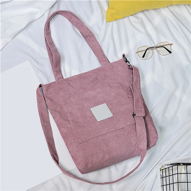 Сумка на плечо Женская Вельветовая саквояж Универсальный Повседневный мешок для