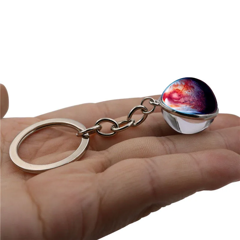 Брелок для ключей с солнечной системой 3D брелок изображением планеты галактики