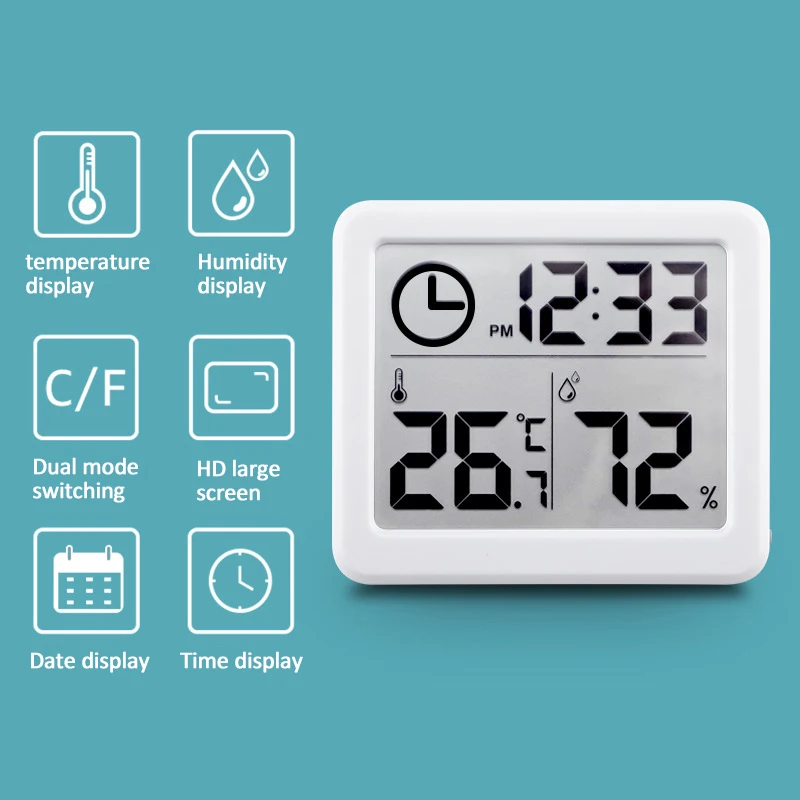 

1Pcs Indoor Outdoor Digital Thermometer Hygrometer with LCD Display Temperature Humidity Meter