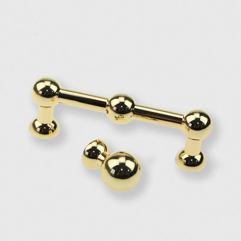 Кухонные ручки для шкафа Золотая современная ручка мебели искусственный сплав