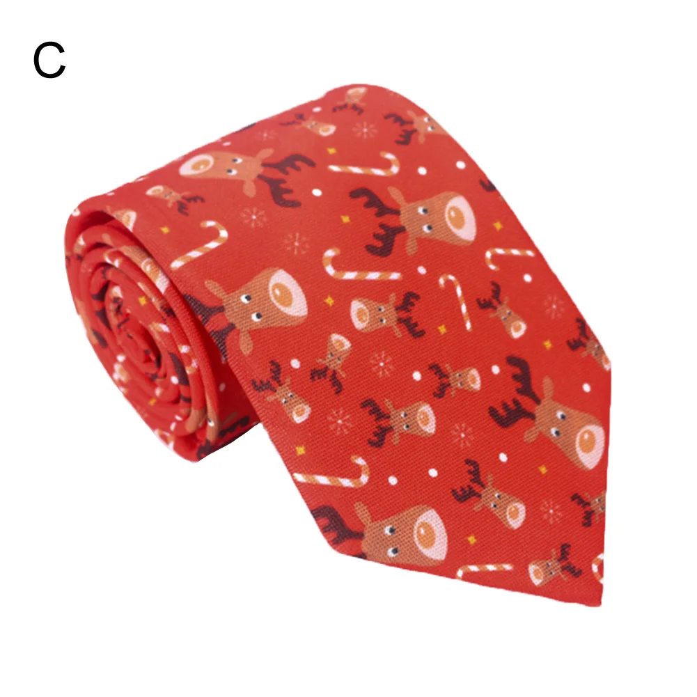 Рождество унисекс Снеговик Санта Лось галстук с принтом шейный костюм вечерние