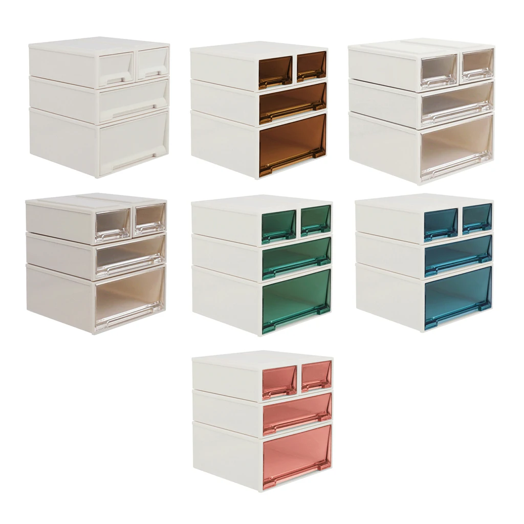 

4pcs 1:6 Doll House Mini Plastic Drawer Storage Box Model,Baby Doll Room Furniture Supplies Scenery