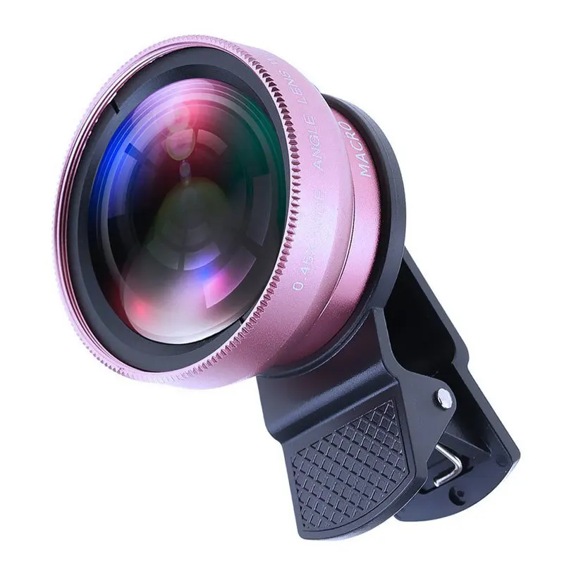 

Mobile Phone Camera Lens Kit 0.45X Super Wide Angle Len 12.5X Macro HD Phone Lens For Samsung iPhone Xiaomi Redmi Lens Camera