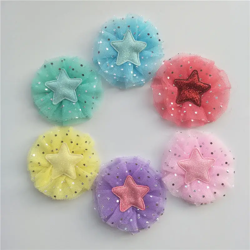 Аппликация для детских заколок волос 6 5 см 24 шт./лот|padded applique|padded flower appliquepadded star
