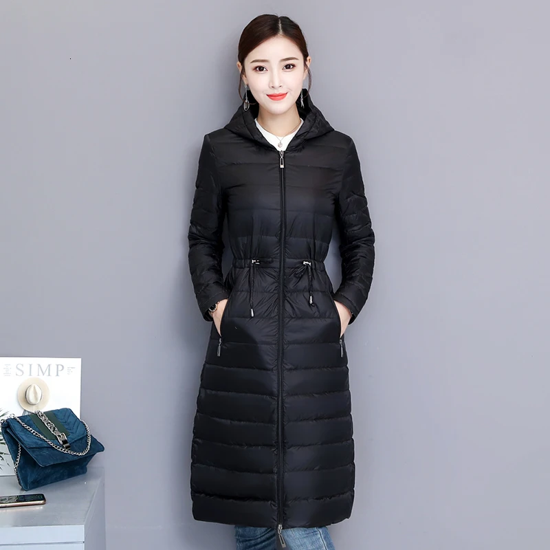 Коллекция 2019 года свободные пуховые куртки для девочек длинное Свободное пальто