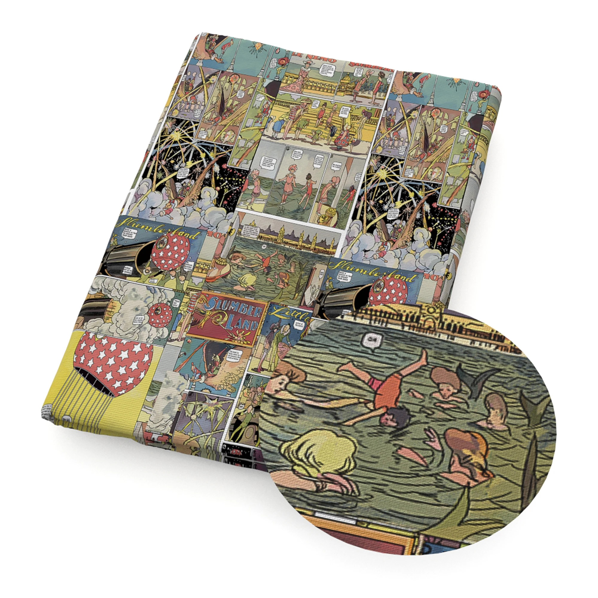 Полиэфирный хлопок/чистый хлопок мультяшная ткань с принтом ананасов